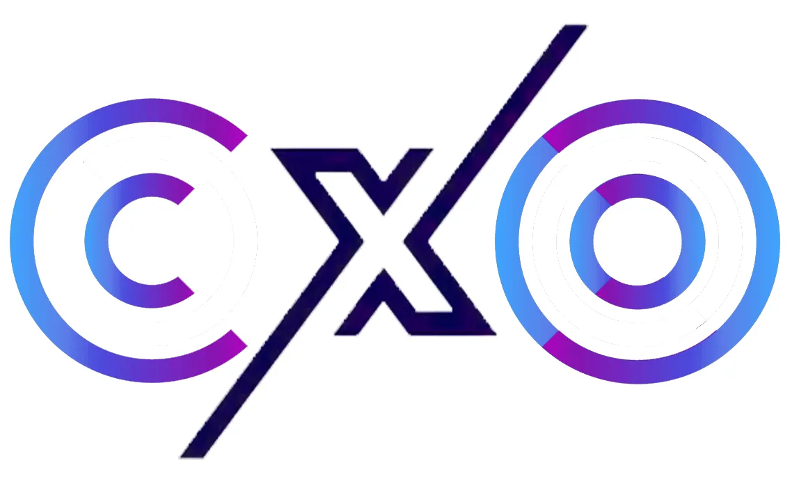 A stylized logo featuring the letters C and O in gradient blue and purple with a large X intersecting between them, echoing themes of IT support. The design incorporates circular and diagonal elements, presenting a modern and dynamic appearance.